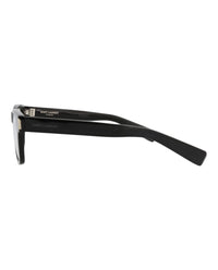 Saint Laurent Saint Laurent Unisex Square/Rectangle Black Black Transparent Fashion Designer Eyewear