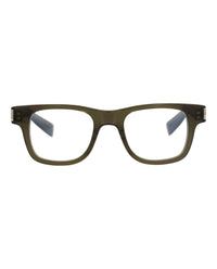 Saint Laurent Saint Laurent Unisex Square/Rectangle Green Green Transparent Fashion Designer Eyewear