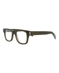 Saint Laurent Saint Laurent Unisex Square/Rectangle Green Green Transparent Fashion Designer Eyewear