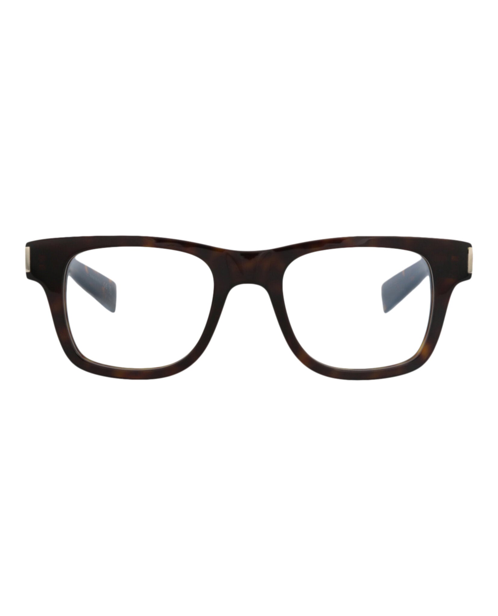 Saint Laurent Saint Laurent Unisex Square/Rectangle Havana Havana Transparent Fashion Designer Eyewear