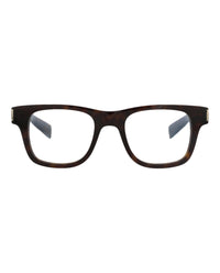 Saint Laurent Saint Laurent Unisex Square/Rectangle Havana Havana Transparent Fashion Designer Eyewear