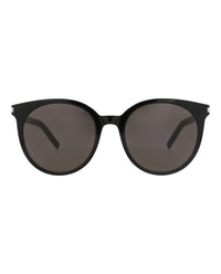 Saint Laurent Saint Laurent Womens Round/Oval Black Black Black Fashion Designer Eyewear