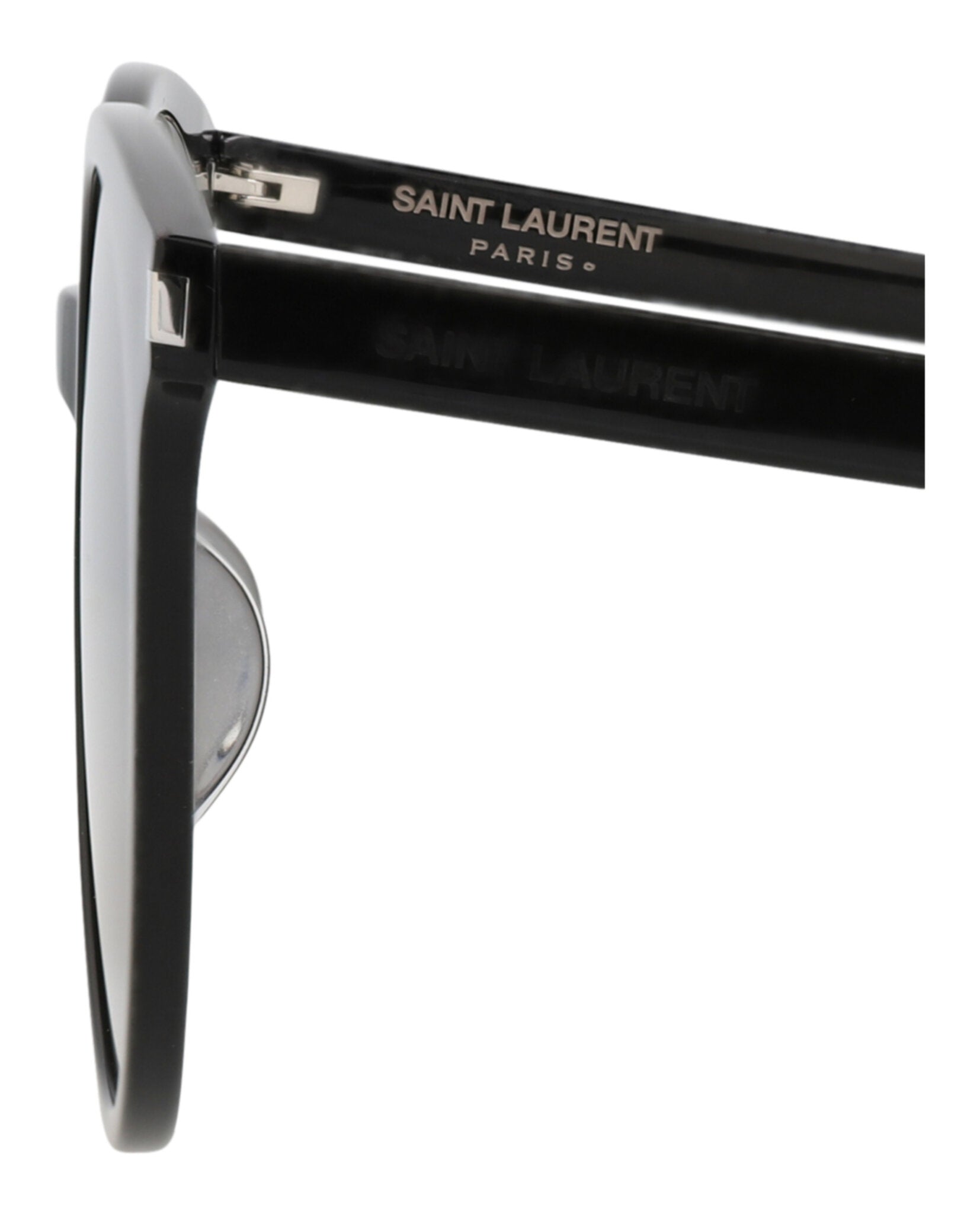 Saint Laurent Saint Laurent Womens Round/Oval Black Black Black Fashion Designer Eyewear