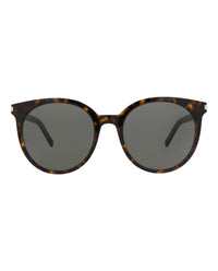 Saint Laurent Womens Round/Oval Havana Havana Grey Fashion Designer Eyewear