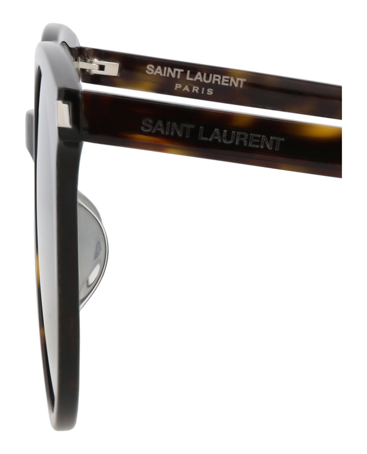 Saint Laurent Womens Round/Oval Havana Havana Grey Fashion Designer Eyewear