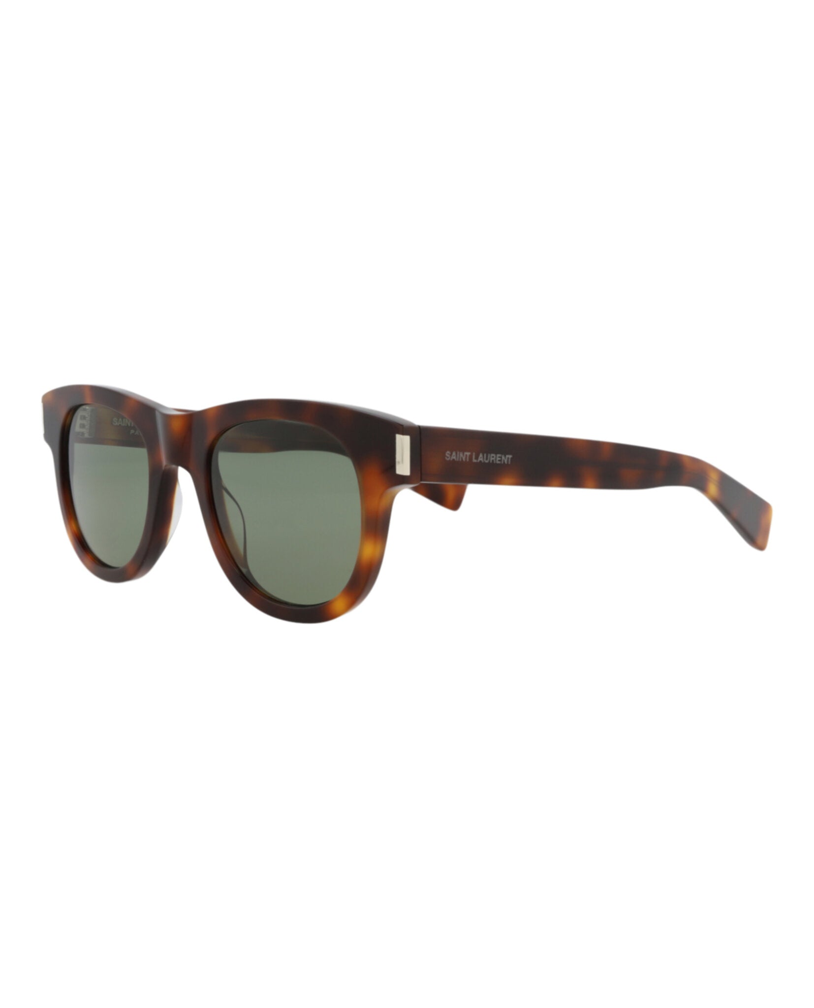 Saint Laurent Saint Laurent Unisex Round/Oval Havana Havana Green Fashion Designer Eyewear