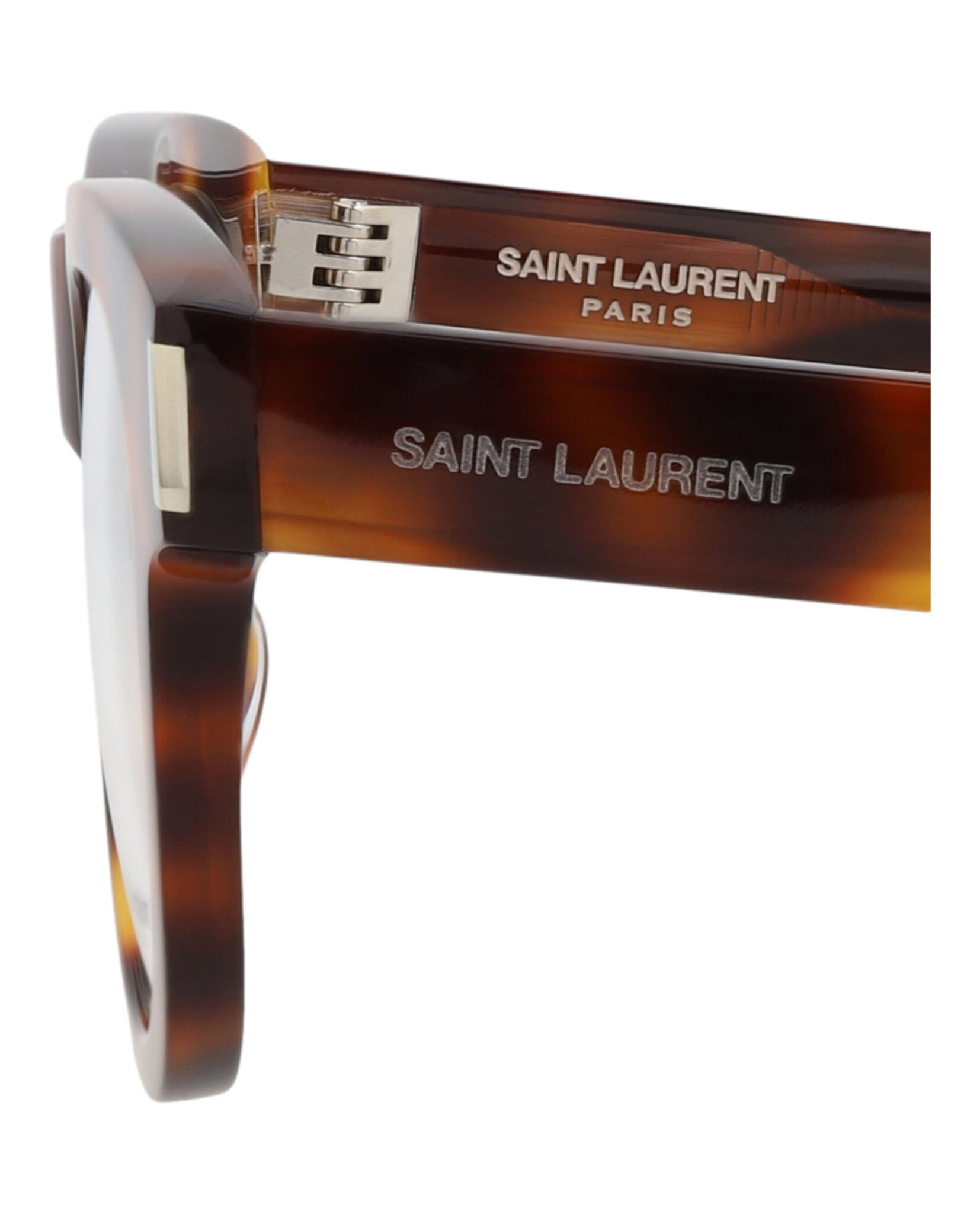 Saint Laurent Unisex Round/Oval Havana Havana Transparent Fashion Designer Eyewear