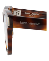 Saint Laurent Unisex Round/Oval Havana Havana Transparent Fashion Designer Eyewear
