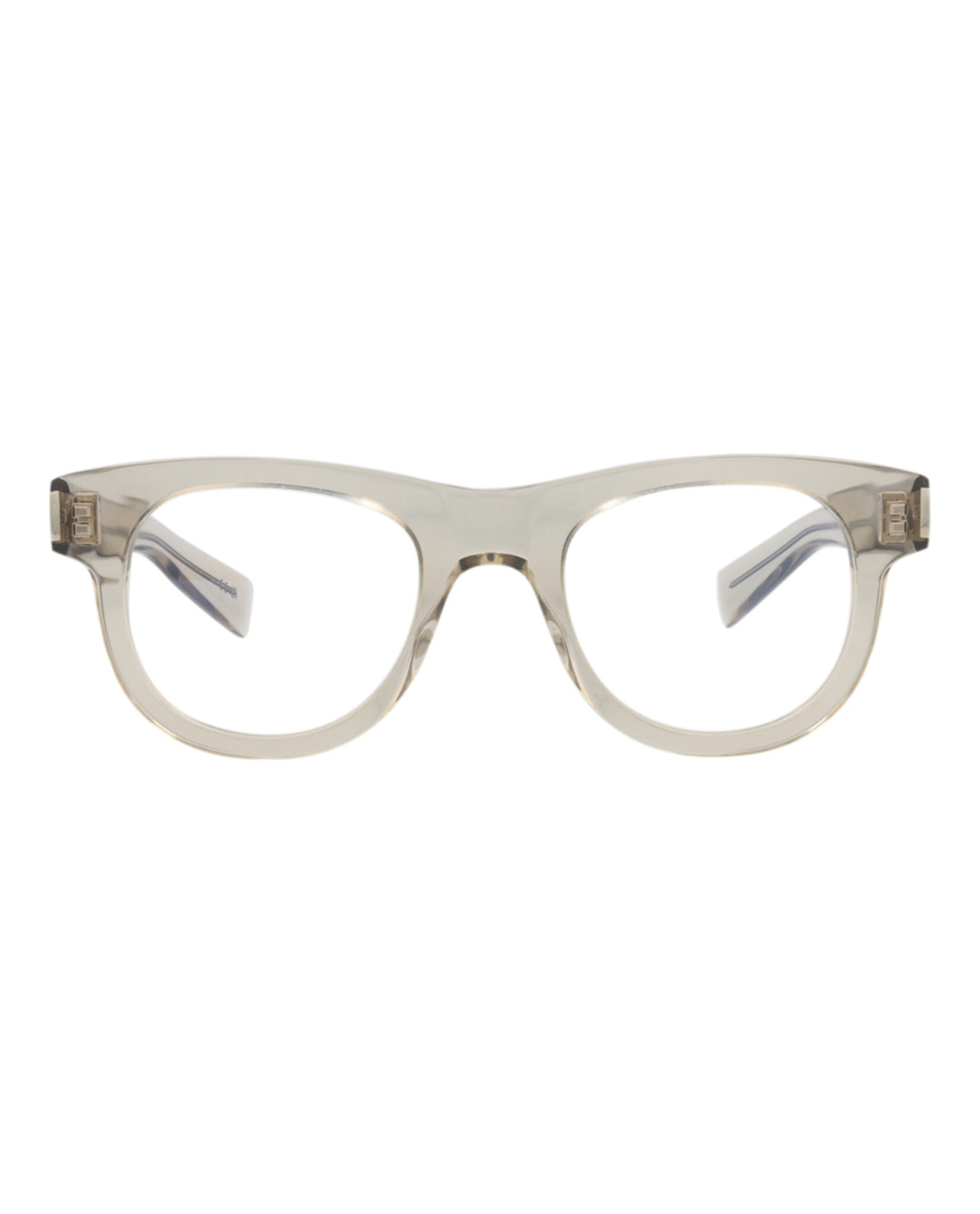 Saint Laurent Unisex Round/Oval Beige Beige Transparent Fashion Designer Eyewear