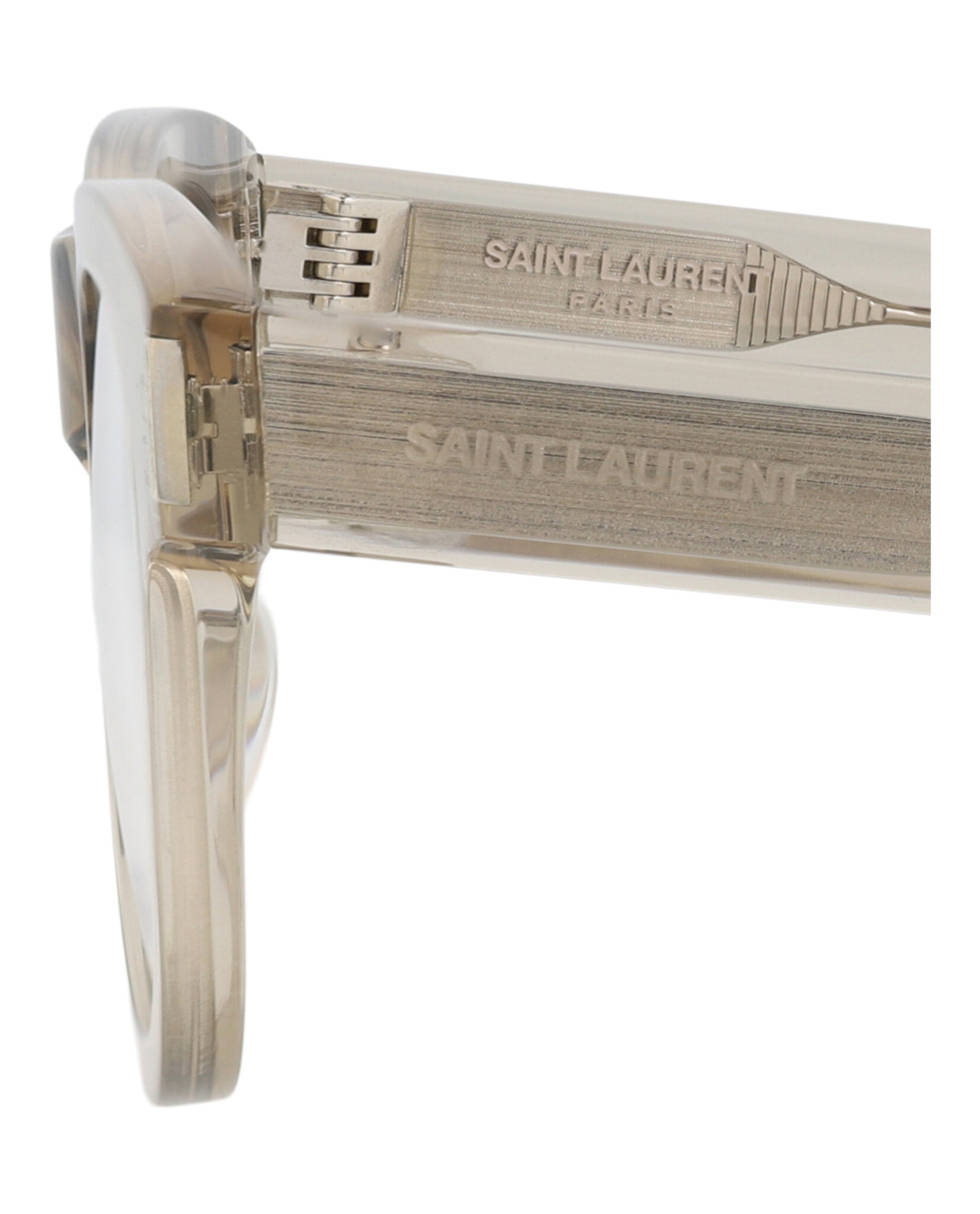 Saint Laurent Unisex Round/Oval Beige Beige Transparent Fashion Designer Eyewear