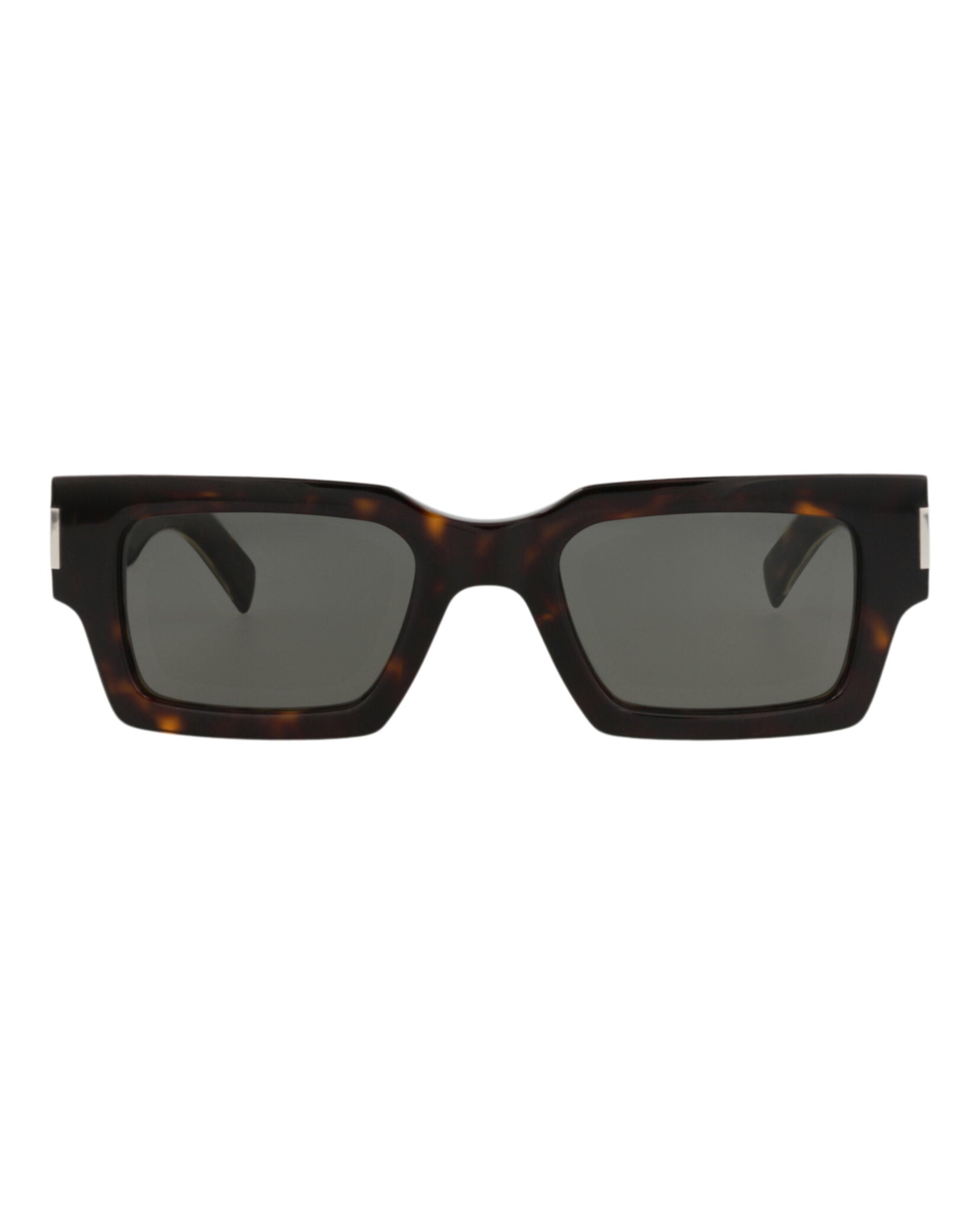 Saint Laurent Saint Laurent Unisex Square/Rectangle Havana Crystal Grey Fashion Designer Eyewear