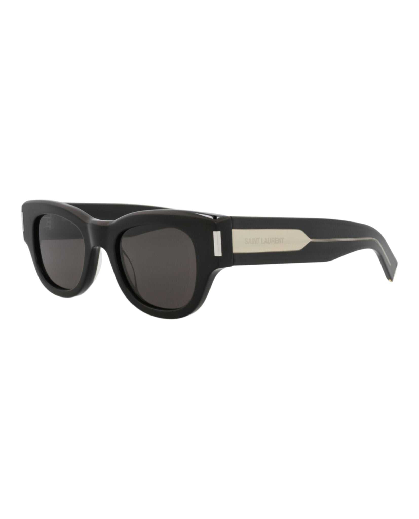 Saint Laurent Saint Laurent Womens Cat Eye Black Crystal Grey Fashion Designer Eyewear
