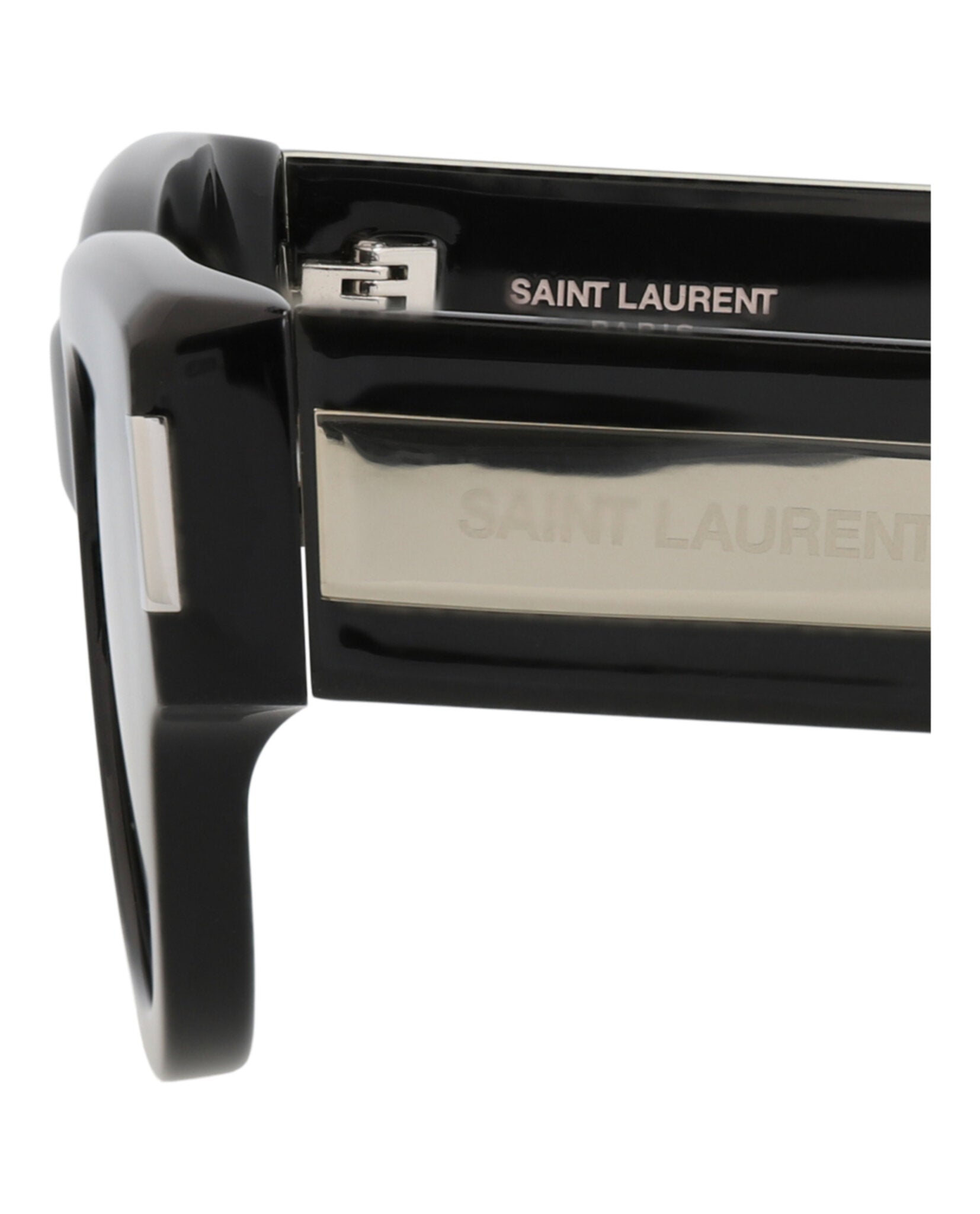 Saint Laurent Saint Laurent Womens Cat Eye Black Crystal Grey Fashion Designer Eyewear