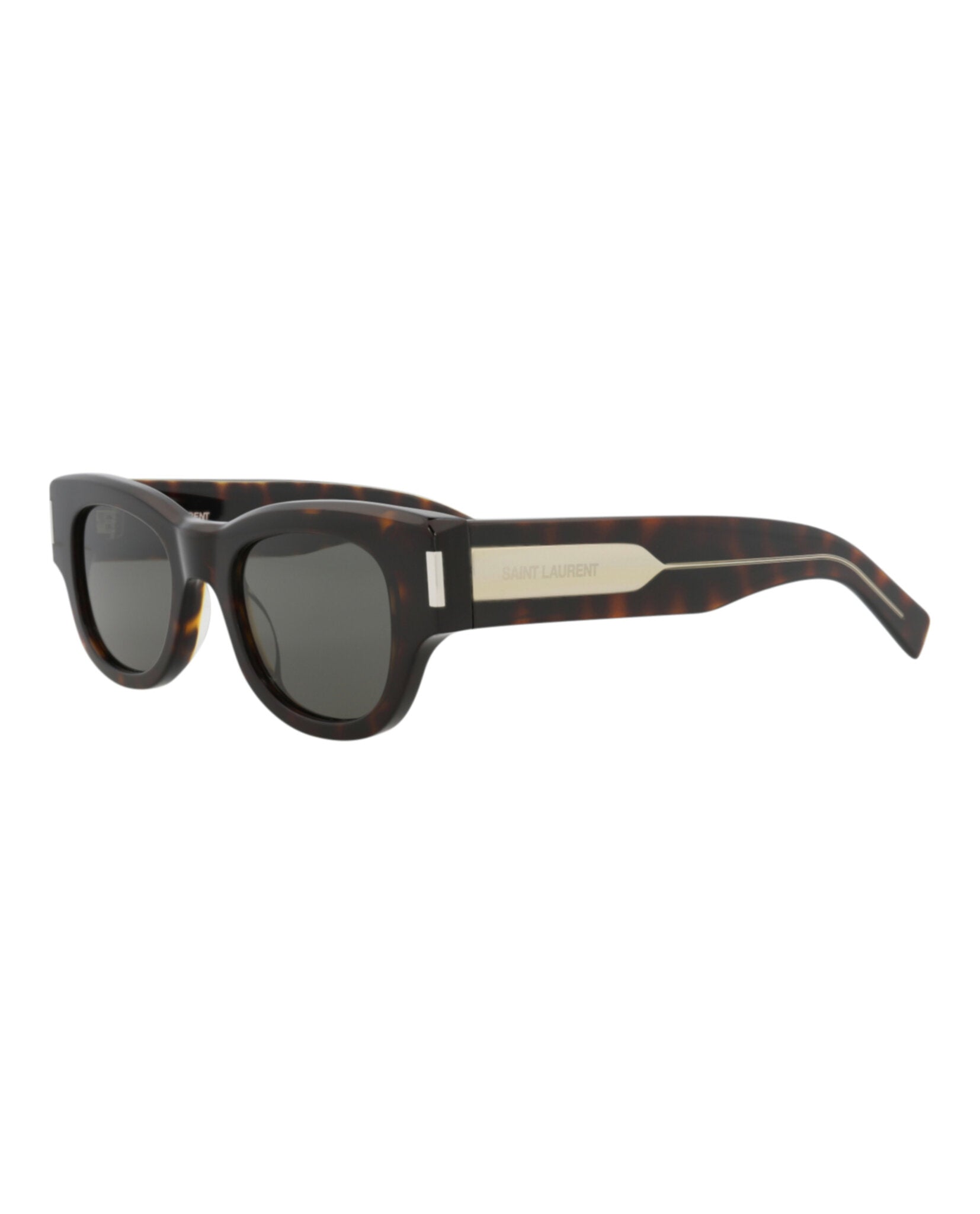Saint Laurent Saint Laurent Womens Cat Eye Havana Crystal Grey Fashion Designer Eyewear
