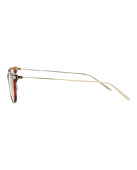 Saint Laurent Womens Square/Rectangle Havana Gold Transparent Fashion Designer Eyewear
