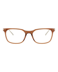 Saint Laurent Saint Laurent Womens Square/Rectangle Brown Gold Transparent Fashion Designer Eyewear