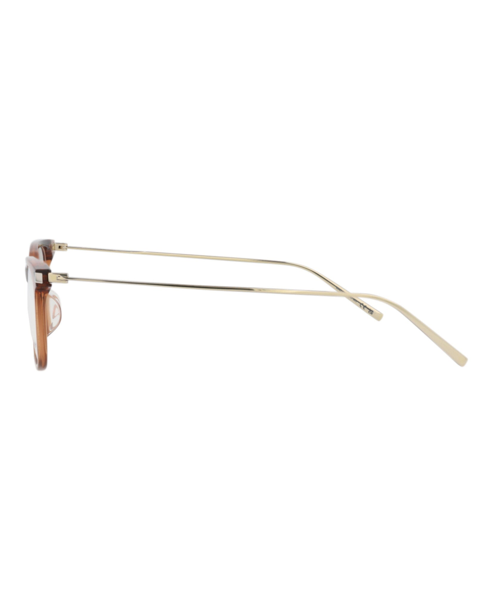 Saint Laurent Saint Laurent Womens Square/Rectangle Brown Gold Transparent Fashion Designer Eyewear