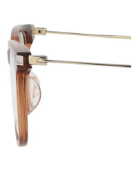 Saint Laurent Saint Laurent Womens Square/Rectangle Brown Gold Transparent Fashion Designer Eyewear