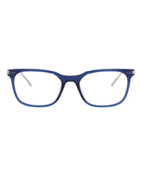 Saint Laurent Saint Laurent Womens Square/Rectangle Blue Silver Transparent Fashion Designer Eyewear