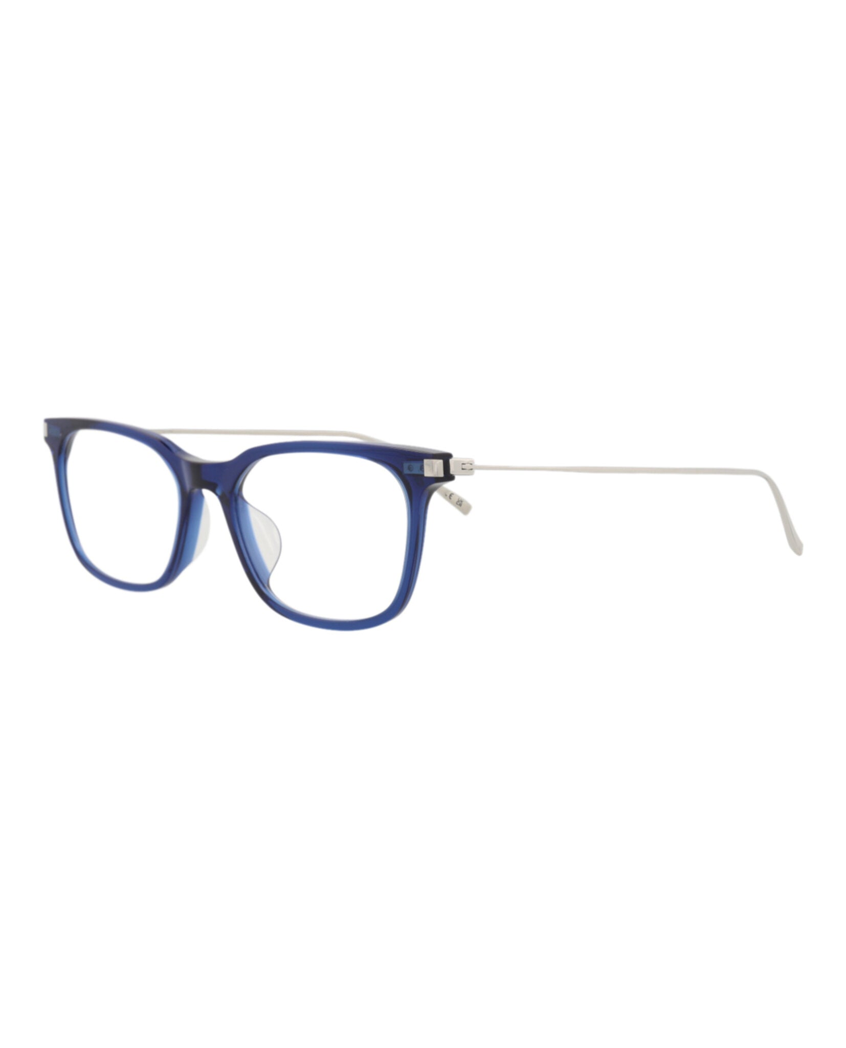 Saint Laurent Saint Laurent Womens Square/Rectangle Blue Silver Transparent Fashion Designer Eyewear