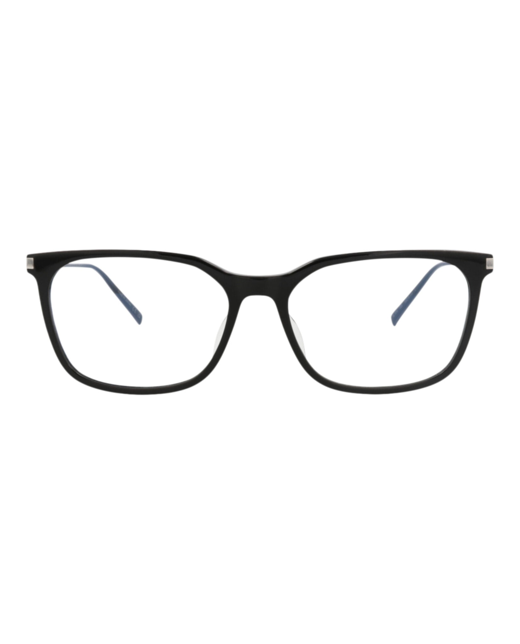Saint Laurent Saint Laurent Womens Square/Rectangle Black Black Transparent Fashion Designer Eyewear