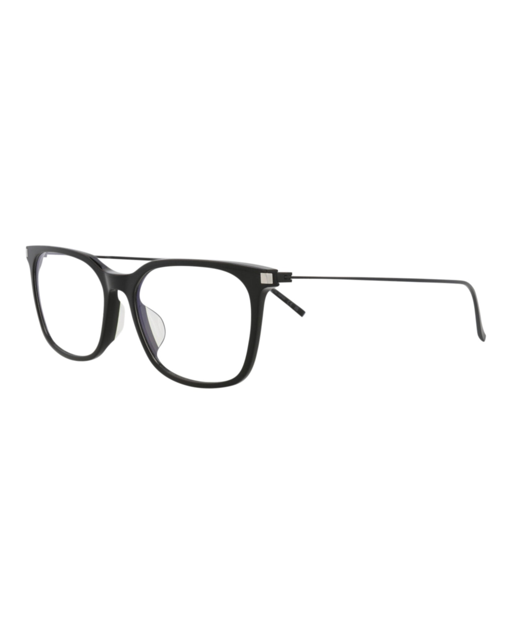 Saint Laurent Saint Laurent Womens Square/Rectangle Black Black Transparent Fashion Designer Eyewear