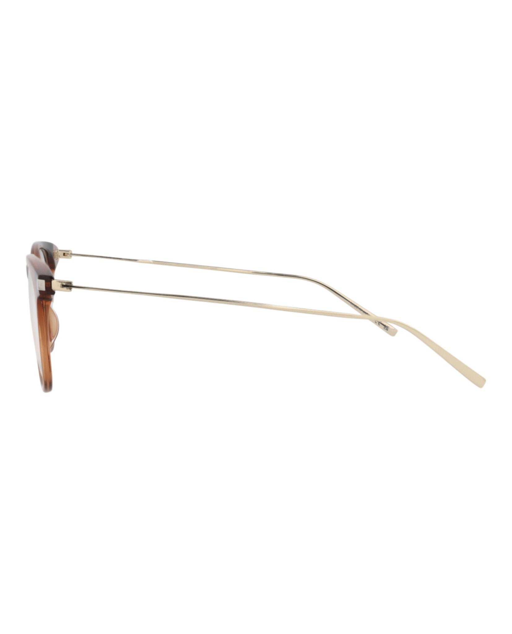 Saint Laurent Saint Laurent Mens Round/Oval Brown Gold Transparent Fashion Designer Eyewear