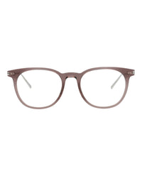Saint Laurent Saint Laurent Mens Round/Oval Brown Silver Transparent Fashion Designer Eyewear
