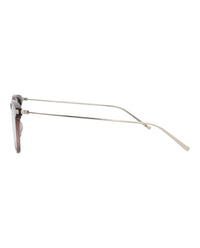 Saint Laurent Saint Laurent Mens Round/Oval Brown Silver Transparent Fashion Designer Eyewear