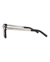 Saint Laurent Saint Laurent Unisex Square/Rectangle Black Silver Transparent Fashion Designer Eyewear