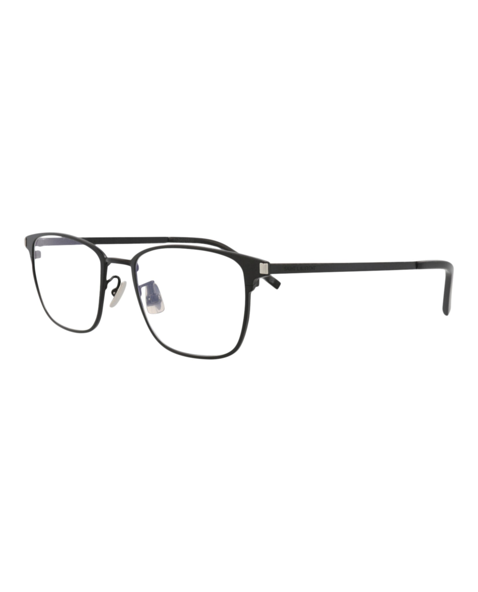 Saint Laurent Saint Laurent Mens Square/Rectangle Black Black Transparent Fashion Designer Eyewear