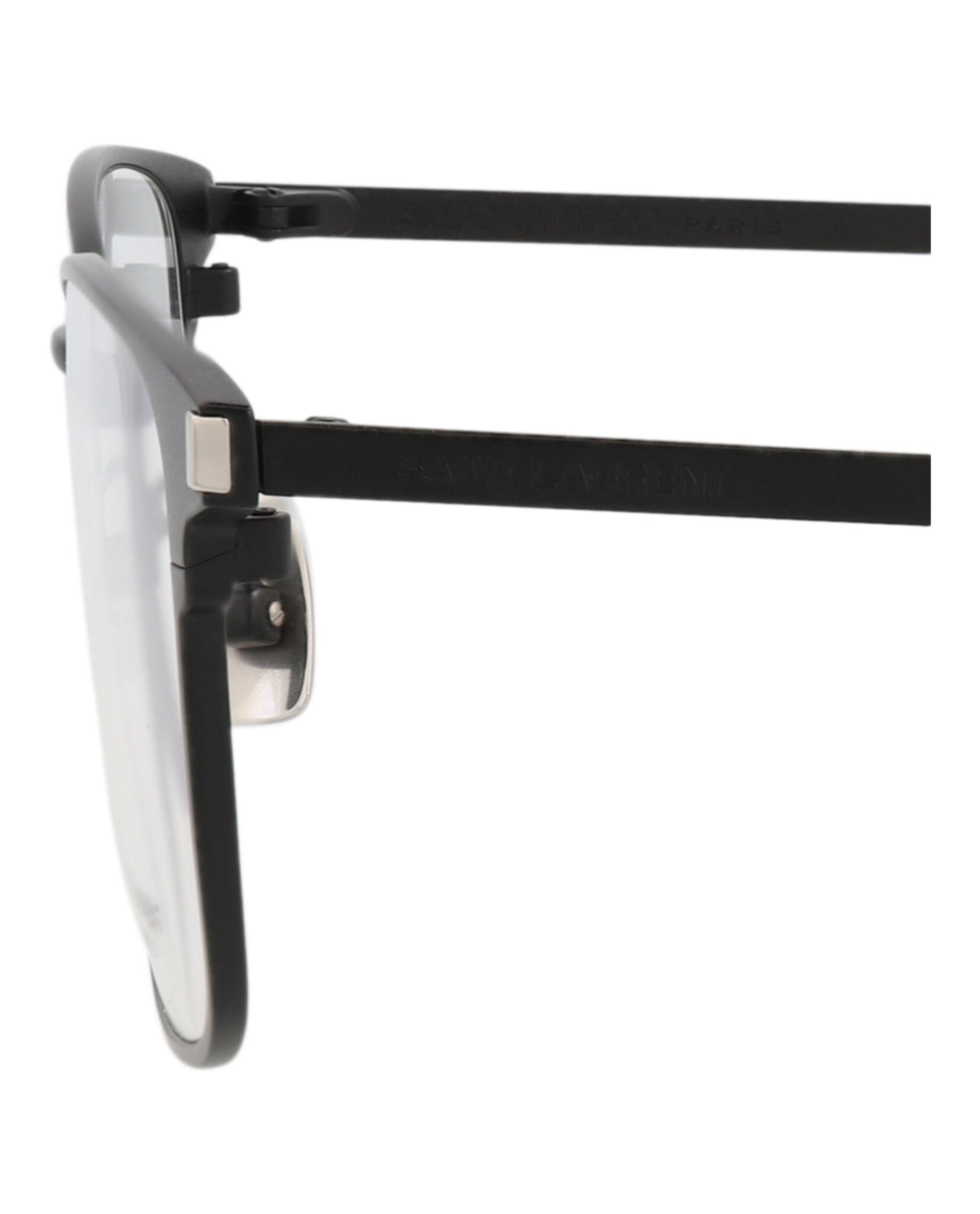 Saint Laurent Saint Laurent Mens Square/Rectangle Black Black Transparent Fashion Designer Eyewear