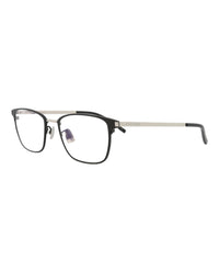 Saint Laurent Saint Laurent Mens Square/Rectangle Black Silver Transparent Fashion Designer Eyewear