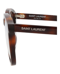 Saint Laurent Unisex Round/Oval Havana Havana Transparent Fashion Designer Eyewear