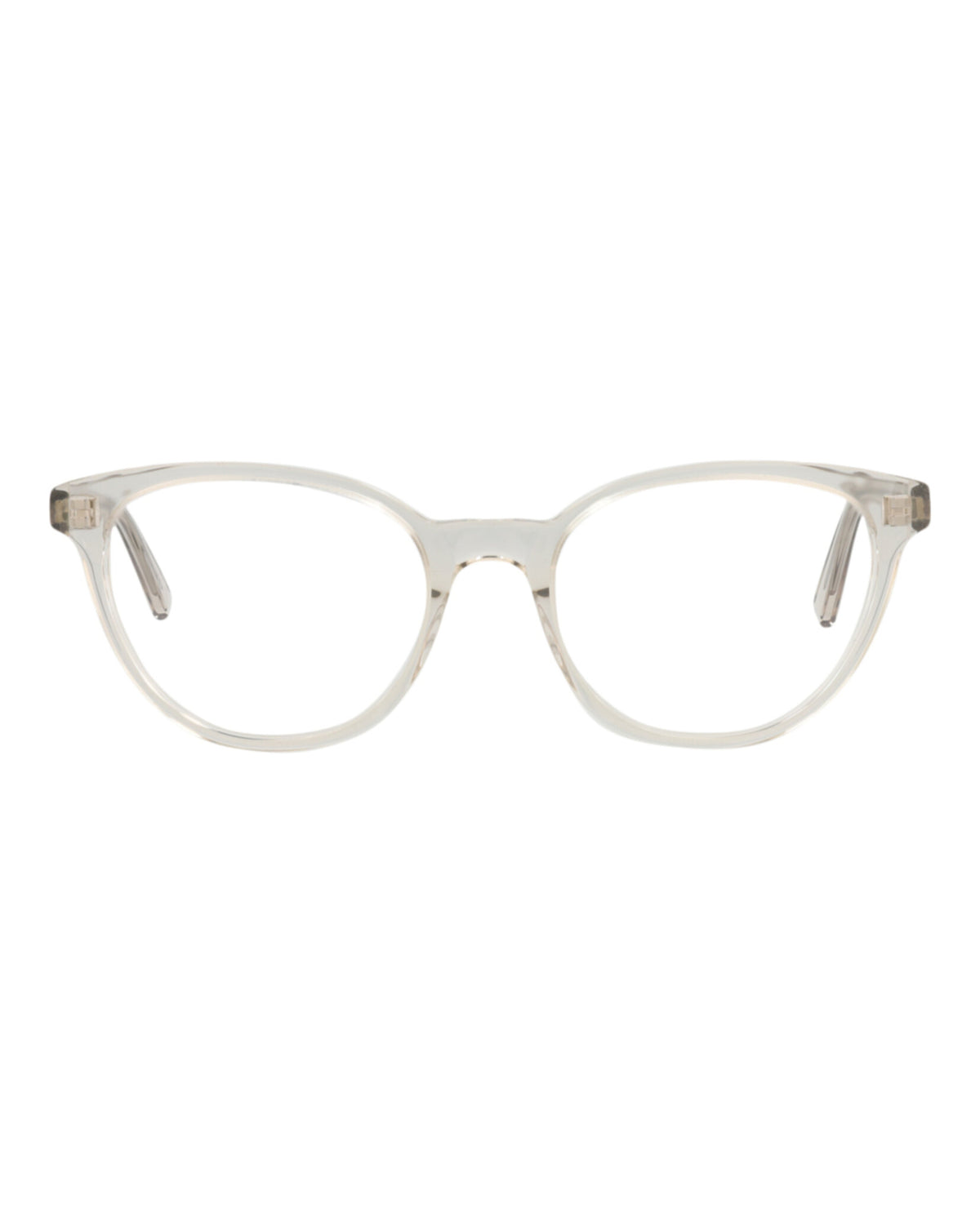 Saint Laurent Womens Cat Eye Beige Beige Transparent Fashion Designer Eyewear