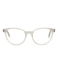Saint Laurent Womens Cat Eye Beige Beige Transparent Fashion Designer Eyewear