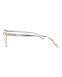 Saint Laurent Womens Cat Eye Beige Beige Transparent Fashion Designer Eyewear