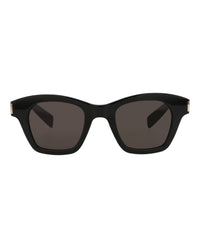 Saint Laurent Unisex Square/Rectangle Black Black Black Fashion Designer Eyewear
