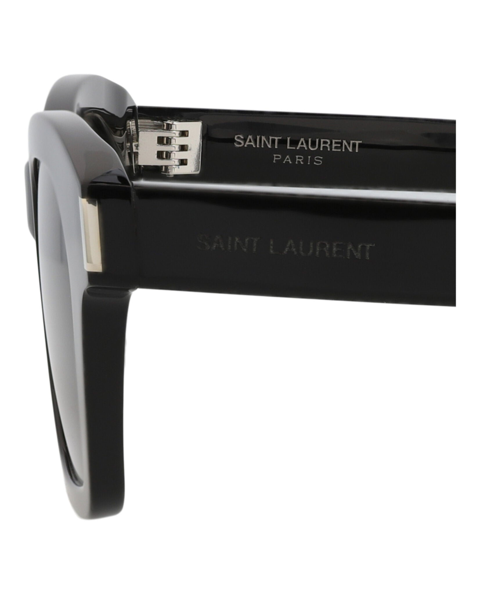 Saint Laurent Unisex Square/Rectangle Black Black Black Fashion Designer Eyewear