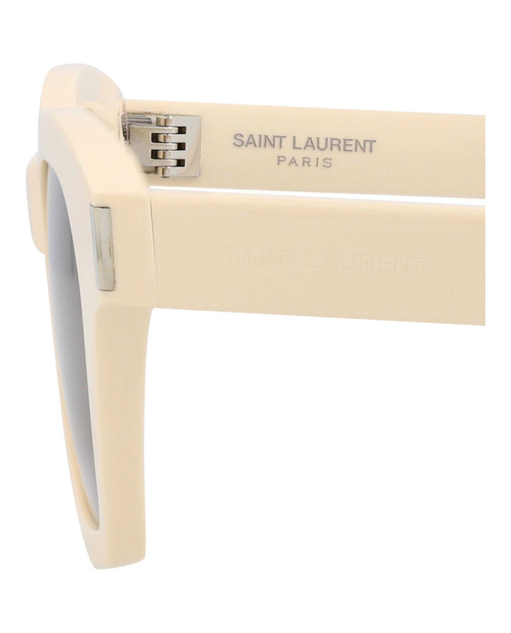 Saint Laurent Unisex Square/Rectangle Ivory Ivory Brown Fashion Designer Eyewear