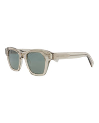 Saint Laurent Unisex Square/Rectangle Beige Beige Green Fashion Designer Eyewear