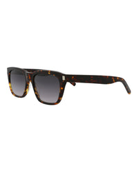 Saint Laurent Mens Square/Rectangle Havana Havana Grey Fashion Designer Eyewear
