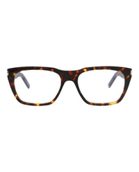 Saint Laurent Mens Square/Rectangle Havana Havana Transparent Fashion Designer Eyewear