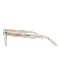 Saint Laurent Saint Laurent Mens Square/Rectangle Beige Beige Transparent Fashion Designer Eyewear