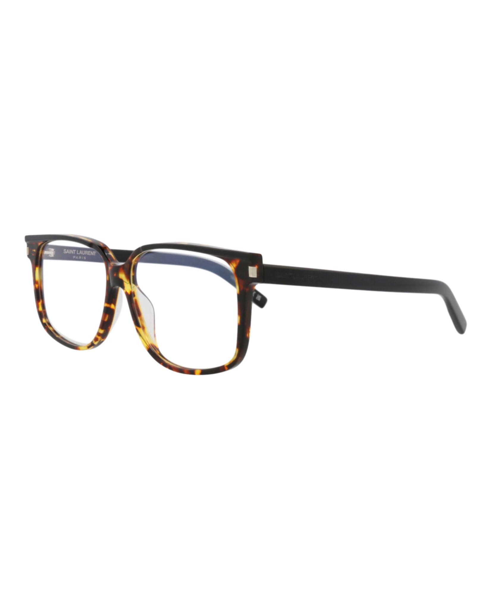 Saint Laurent Saint Laurent Mens Square/Rectangle Black Black Transparent Fashion Designer Eyewear