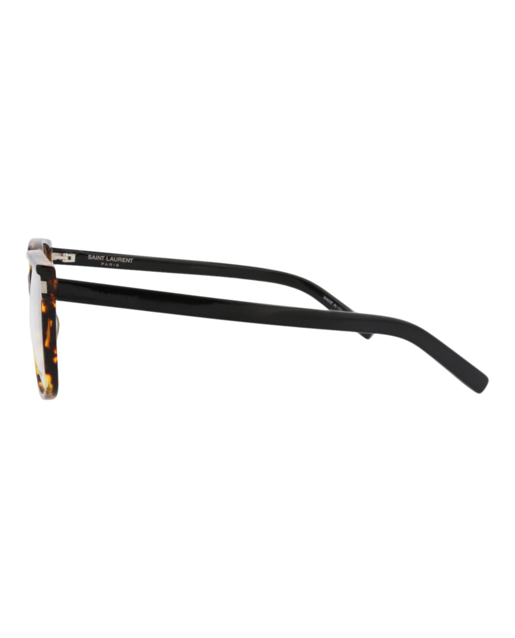 Saint Laurent Saint Laurent Mens Square/Rectangle Black Black Transparent Fashion Designer Eyewear