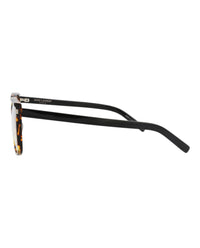 Saint Laurent Saint Laurent Mens Square/Rectangle Black Black Transparent Fashion Designer Eyewear