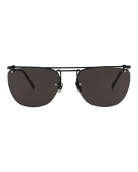 Saint Laurent Saint Laurent Mens Aviator Black Black Black Fashion Designer Eyewear