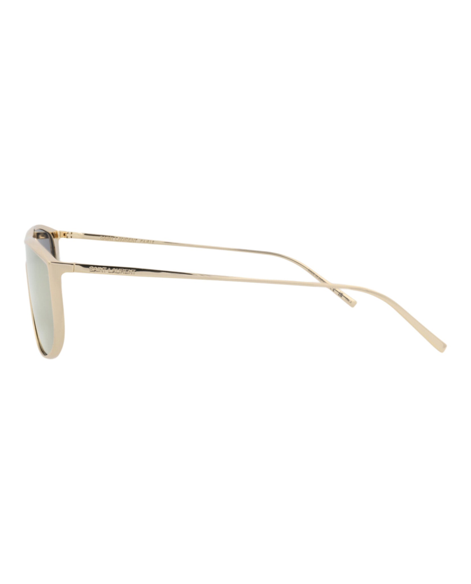 Saint Laurent Saint Laurent Unisex Shield/Wrap Gold Gold Bronze Fashion Designer Eyewear