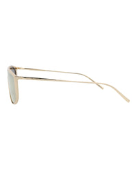 Saint Laurent Saint Laurent Unisex Shield/Wrap Gold Gold Bronze Fashion Designer Eyewear